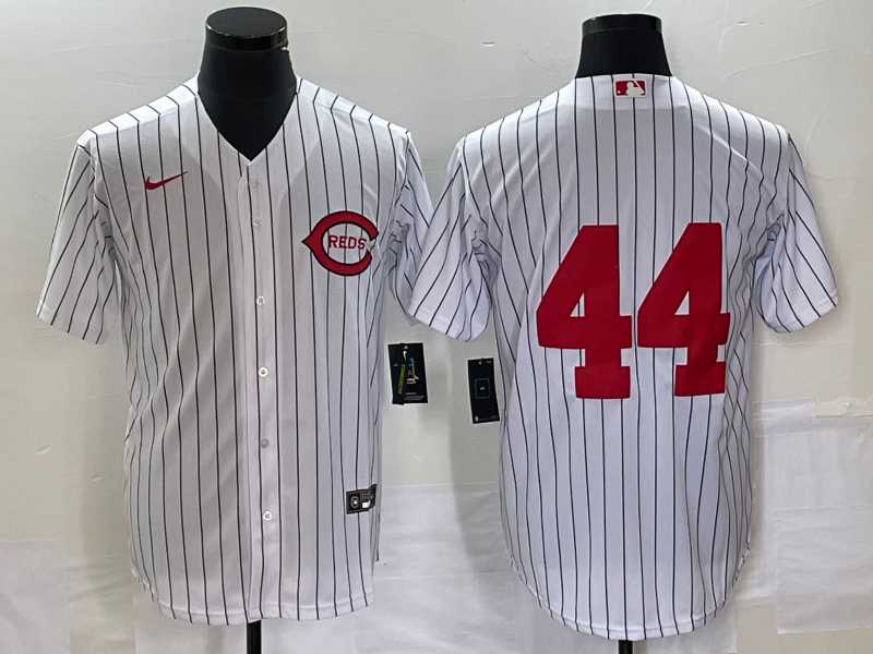 Mens Cincinnati Reds #44 Elly De La Cruz White Field of Dreams Cool Base Stitched Baseball Jersey